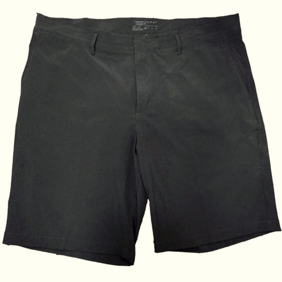 Nike Dri-FIT Golf Shorts Black Standard Fit Stretch Chino Hybrid Bermuda Sz 38 - Picture 2 of 11